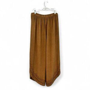 Vintage Boho Embroidered Side Split Harem Pants